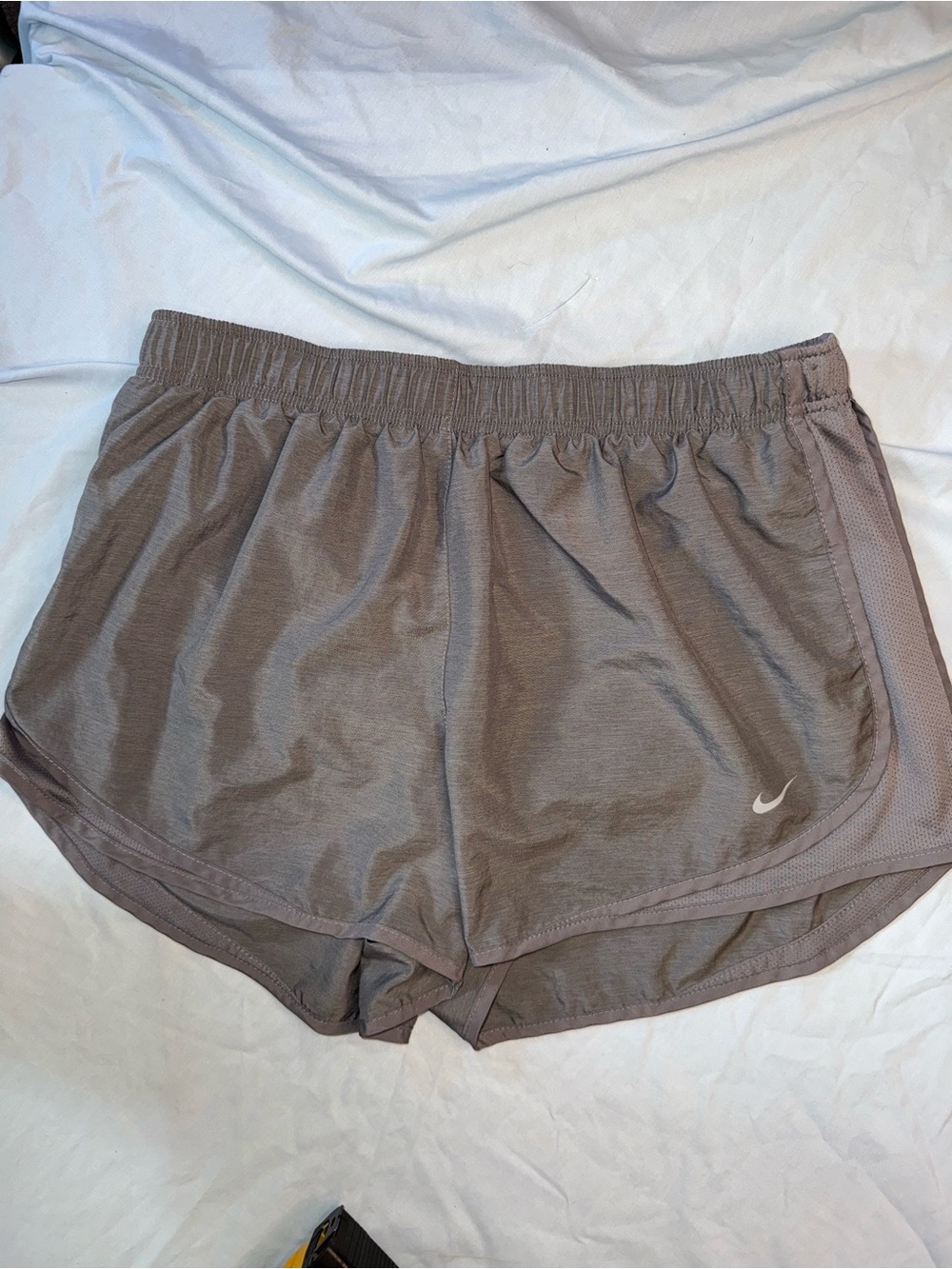 Nike Dri fit Women's Grey lined Running Shorts Sz XL active school athlete